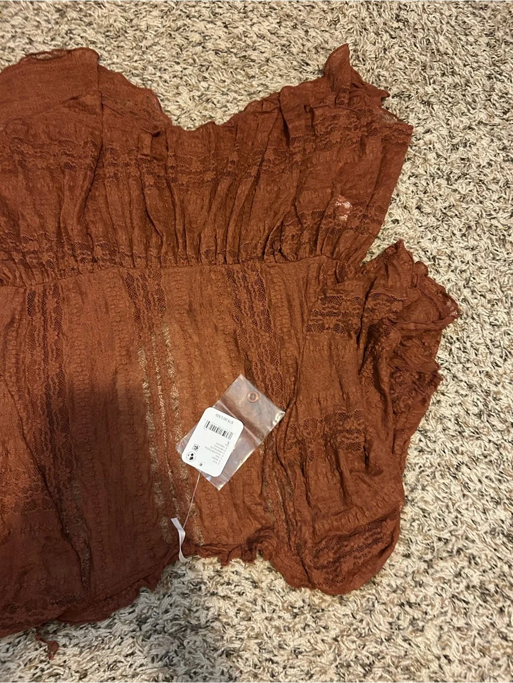 NWT Free People Women's In Your Dreams Lace Top - Sienna